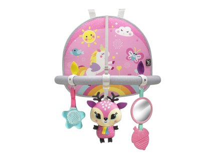 oboustranny cestovni oblouk s hrackami do auta ruzovy