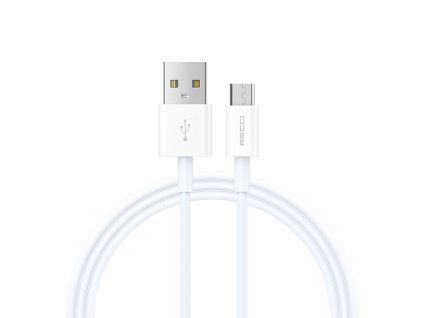 Recci nabíjecí a datový USB-A kabel s konektorem micro USB (1m) RS06M - Bílá