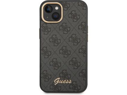Guess PC/TPU 4G Metal Camera Outline kryt pro iPhone 14 - Černá