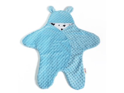 fusak spacacek do autosedacky nebo kocarku s ousky minky sv modra