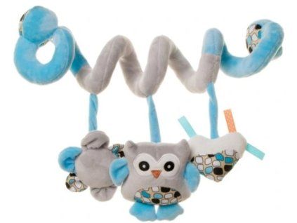 plysova spirala sova modra