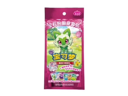 pokemon chinese mystery gem pack badge set