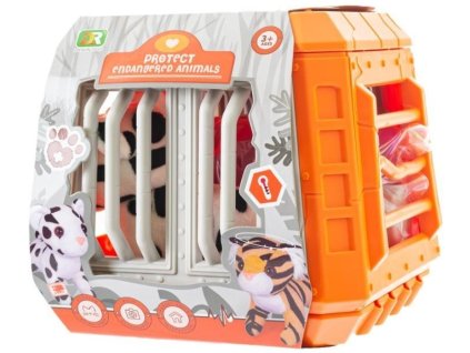 detska prenosna klec se zviratkem geparda a prislusenstvim seda tulimi