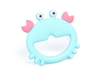 giligums detske silikonove kousatko crab teether 3m 1 ks matovy