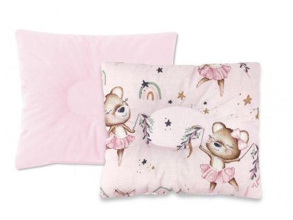 oboustanny polstarek velvet bavlna little balerina ruzovy