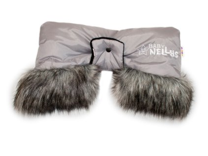 rukavnik ke kocarku s kozesinkou sedy