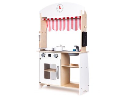 eco toys drevena kuchynka s prislusenstvim 101 x 60 x 27 cm bila