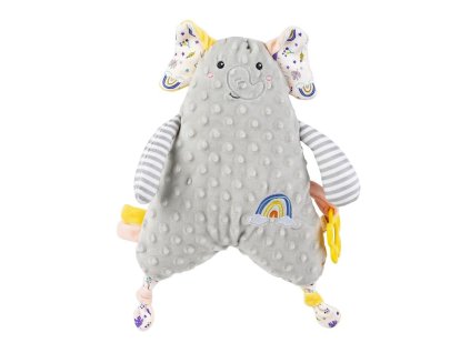 pritulnicek mazlicek polstarek minky s kousatkem slon sedy