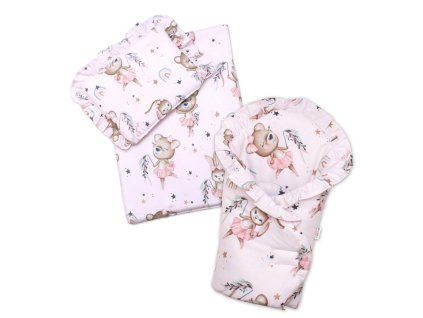 sada pro panenku 3d zavinovovacka perinka a polstarek little balerina ruzova