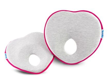 ergonomicky tvarujici polstarek pro miminko basic sedy ruzovy