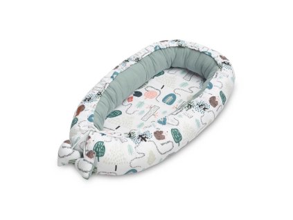 hnizdecko kokon pro miminko muselin jezek tonik zeleny