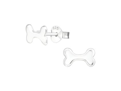 detske stribrne nausnicky kosticky puzetove