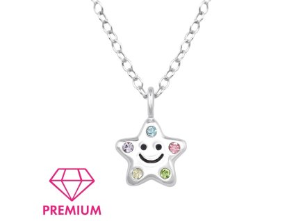 detsky stribrny retizek s priveskem star smile premium
