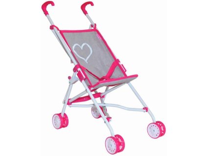 golfovy kocarek pro panenky milly mally julia prestige ruzova seda