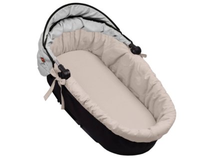 bavlnena vlozka do kocarku kose s penovou matraci baby nellys bezova