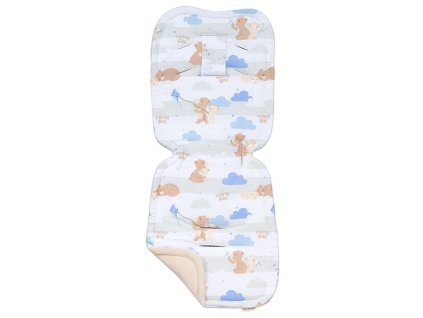 vlozka do kocarku prosivany velvet medvidci v bezove