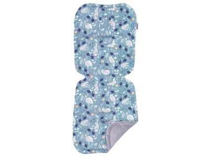 vlozka do kocarku prosivany velvet premium lesni svet zelena seda