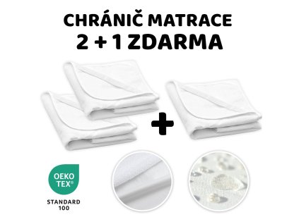 chranic matrace do postylky basic 2 1 120x60cm nepromokavy bily