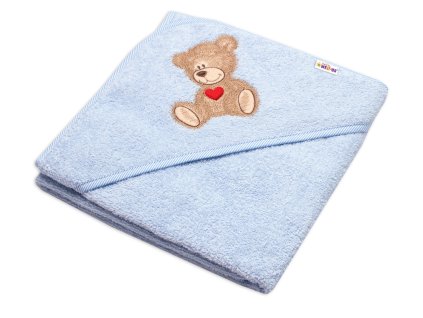 kojenecka frote osuska s kapuci 80x80cm sweet dreams by teddy modra