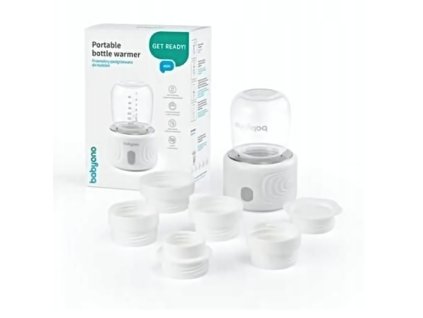 prenosny ohrivac a sterilizator lahvi s led displejem bily