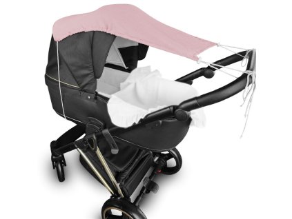 muselinova slunecni striska na kocarek nature pudrove ruzova