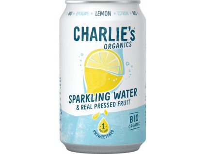 12455 charlie s organics sytena pitna voda s citronovou stavou 330 ml