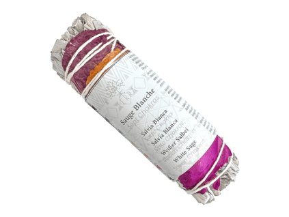 California White Sage & 7 Chakras Rose Petals smudge 25 30g 10cm Sauge Blanche Encens Sauge Blanche
