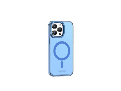 Kovovo-silikonový MagSafe obal Recci RPC-A169 pro iPhone 15 PLUS - Modrá