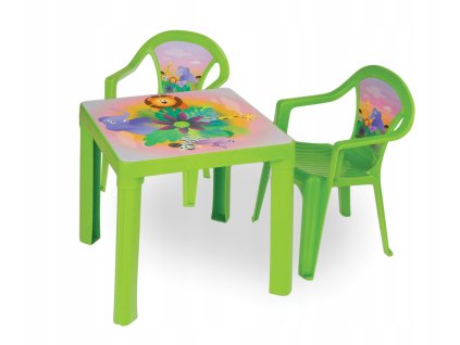 DS3T0884A detsky plastovy stolecek se zidlemi modry