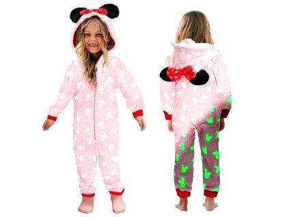 PYBH1514A detske svitici pyzamo minnie s usima 122 128 L