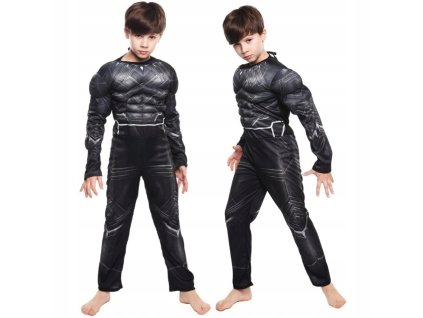 OPBH1968A detsky kostym svalnaty cerny panter 122 134 l