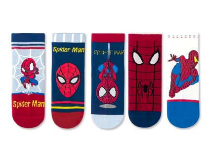 POSN2135A detske ponozky spiderman superhero 3 5 let 5ks