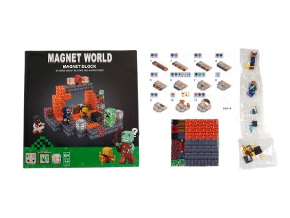 MSTB2224AA magneticka stavebnice minecraft danger svitici 102ks