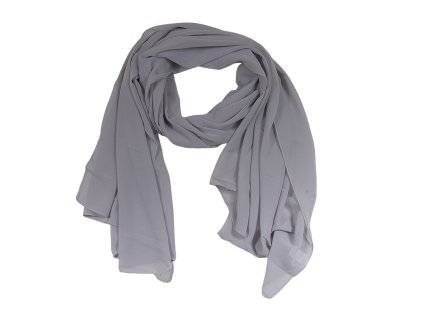 13602 hedvabny satek 180 x 70 cm barva svetle seda