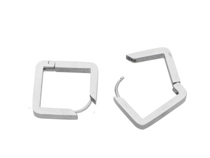 10575 2 nausnice ctverec stribrne z chirurgicke oceli