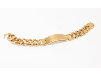 2810 ocelovy naramek gold 22 cm