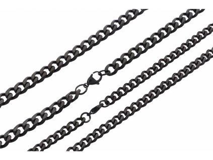 Ocelový řetízek Black (průměr, šířka mm 6)