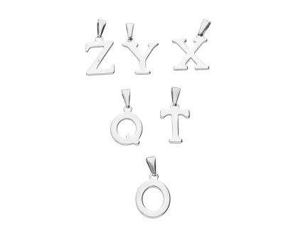 Přívěsek PÍSMENO z chirurgické oceli (abeceda A)