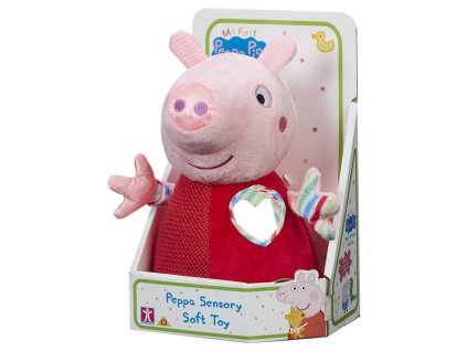 smyslova edukacni hracka peppapig plysova 12 5cm cervena