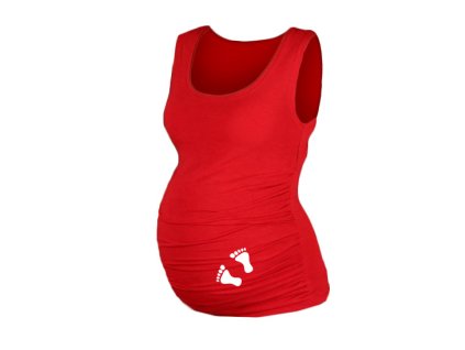 Top, tílko Dana s potiskem Nožiček  - červené, vel. S/M (Velikost oblečení S/M)