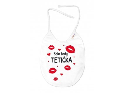 baby nellys nepromokavy bryndacek bola tady teticka 24 x 27 cm bily