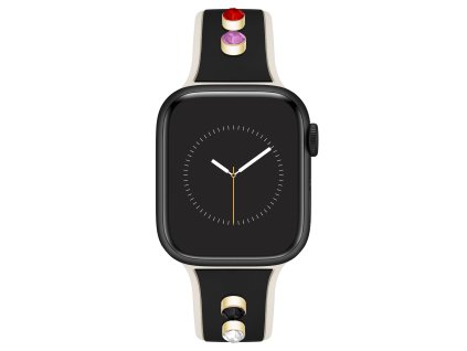 13798 anne klein reminek silikonovy cerno kremovy pro apple watch 38 40 41 wk 1082bkch38