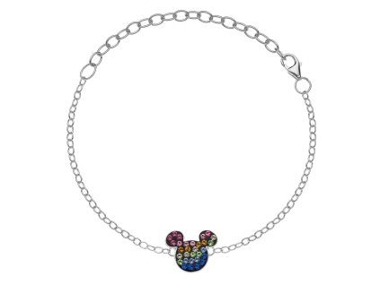 2790 1 disney mickey mouse stribrny naramek bs00025srml 55 cs