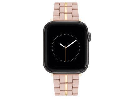 8025 3 nine west reminek ruzovy se zlatym prouzkem uprostred pro apple watch 42 45mm