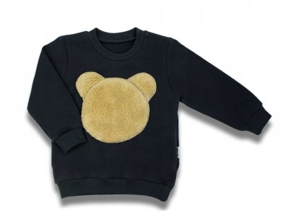 Dětská bavlněná mikina Nicol, Bear, grafit (Velikost 92 (18-24m))