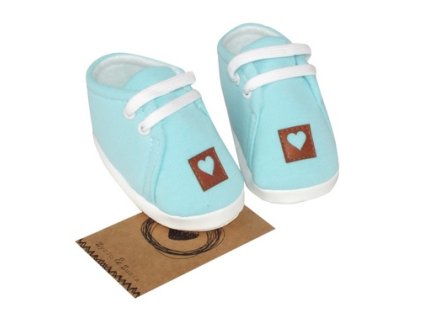 Z&Z Jarní kojenecké botičky, capáčky - tyrkysové (Velikost 56/62 (0-3m))