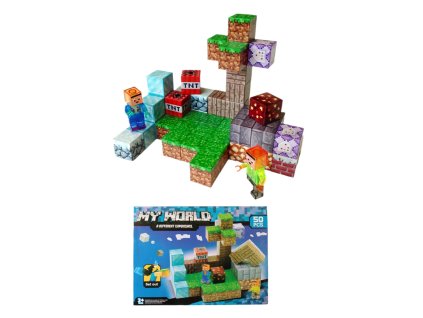 magneticka stavebnice minecraft diamond world 50ks