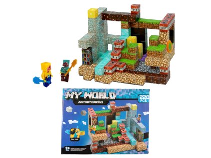 MSTB2297AAA velka magneticka stavebnice minecraft iron diamond gold tnt 220ks