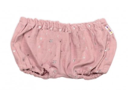 baby nellys muselinove letni kratasky stars pudrove