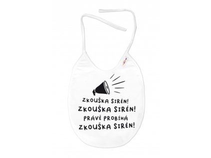 nepromokavy bryndacek 24 x 27 cm zkouska siren baby nellys bily